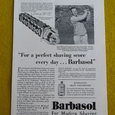1930 Barbasol with Golf's Newest Star Craig Wood