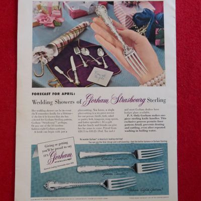 1951 Gorham Strasbourg with a Hand Holding a Fork