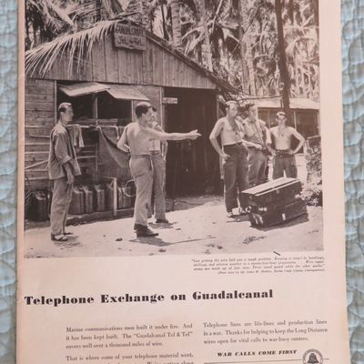 1943 Bell Telephone with Telephone Exchange Guadalcanal