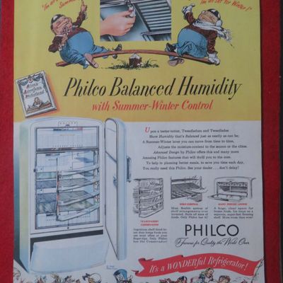 1948 Philco Refrigerator w/ Alice in Wonderland