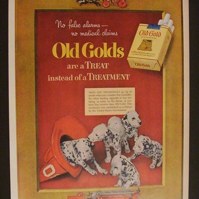 1952 Old Gold Cigarettes with 5 Dalmatian Puppies