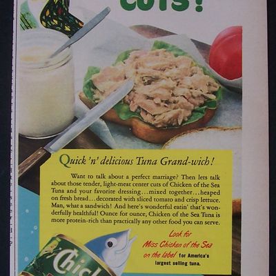 1954  Chicken  Of  The  Sea  Tuna