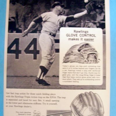 1964 Rawlings Baseball Glove with Mickey Mantle