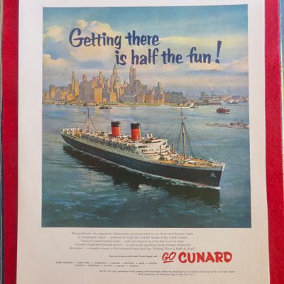 1950's Cunard Cruise Ship With Mauretania
