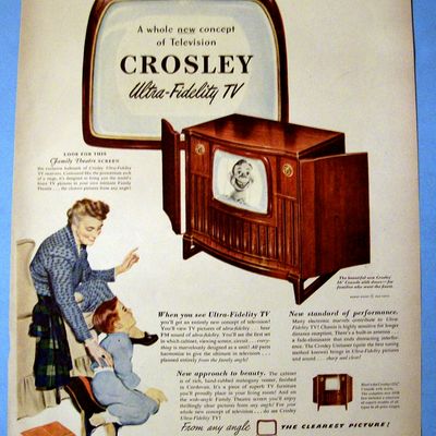 Vintage Ad: 1950 Crosley Ultra Fidelity TV