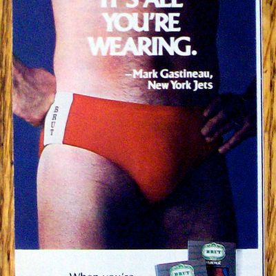 Vintage Ad:1982 Brut Fashion Underwear w/Mark Gastineau
