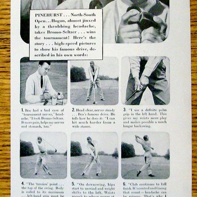 Vintage Ad: 1940 Bromo-Seltzer with Ben Hogan