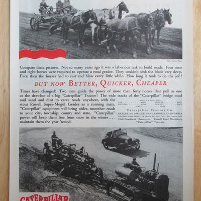 1929 Caterpillar Tractor with How Times Have Changed