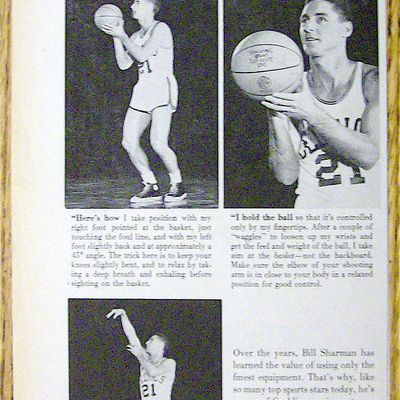 1961 Spalding Basketball with Basketball's Bill Sharman
