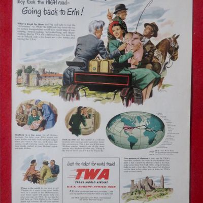 1948 Trans World Airline (TWA) with People On Buggy