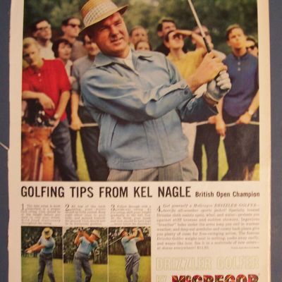 1961  Mc Gregor  Drizzler  Golfer  with Kel  Nagle