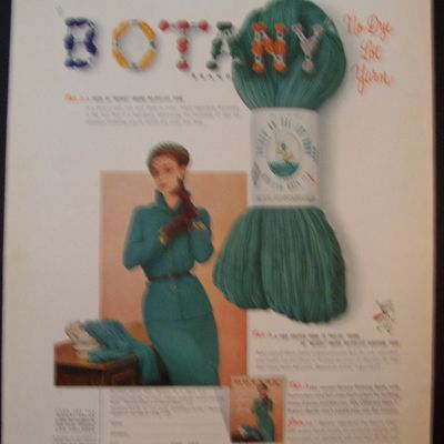 1949 Botany Brand Yarn with Woman In A Dress