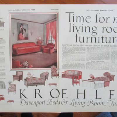 1926 Kroehler Furniture with Living Room Furniture