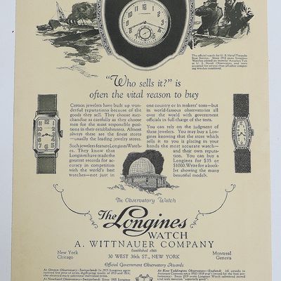 1926 Longines Watch With Watches