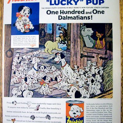 1961 Friskies Dog Food w/ Walt Disney's 101 Dalmatians