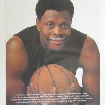 1998 Milk with Basketball's Patrick Ewing
