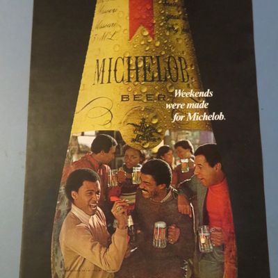 1980 Michelob Beer with Men Drinking While Talking