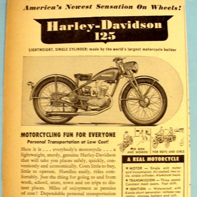 1948 Harley Davidson with Lightweight 125