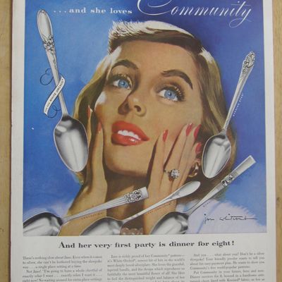 1952 Community Plate with Dinner For Eight