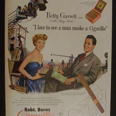 1951  Robt  Burns  Cigarillos  with  Betty  Garrett