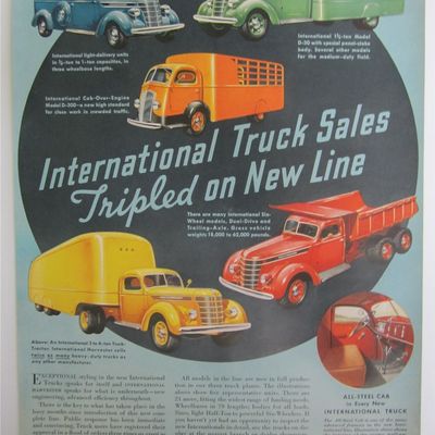1937 International Trucks with Heavy Duty Trucks