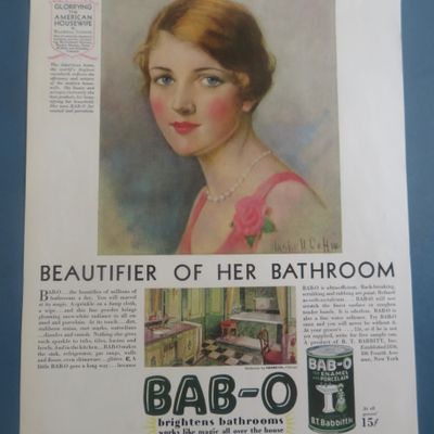 1929 Bab-O Powder with Lovely Woman By Haskell Coffin