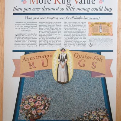 1927 Armstrong Quaker Rugs with Thrifty Housewives