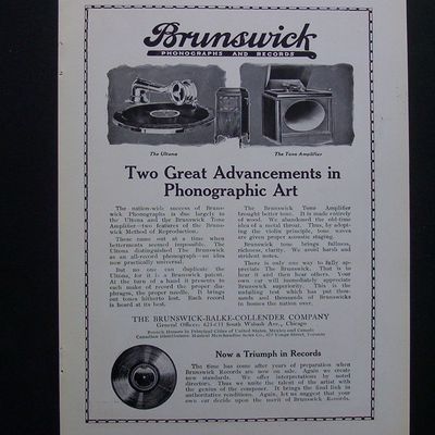 Vintage Ad: 1920 Brunswick Records