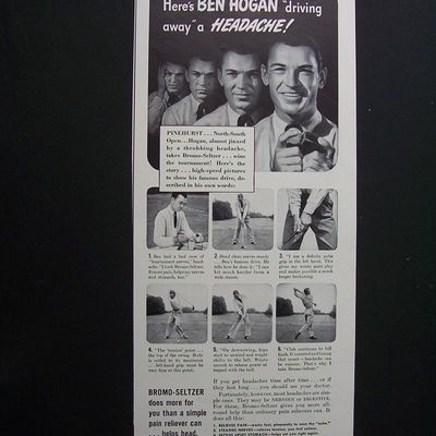 1940 Bromo Seltzer with Tennis Pro Ben Hogan