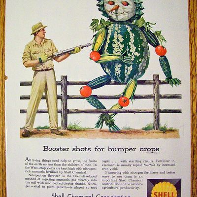 1958 Shell Chemical Corp. with Vegetable Scarecrow