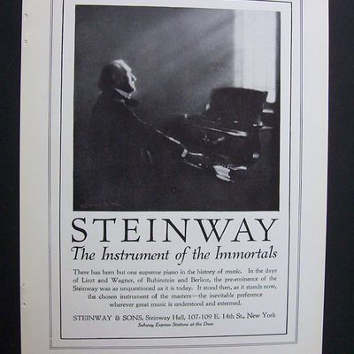 Vintage Ad: 1920 Steinway Pianos & Grape - Nuts Cereal