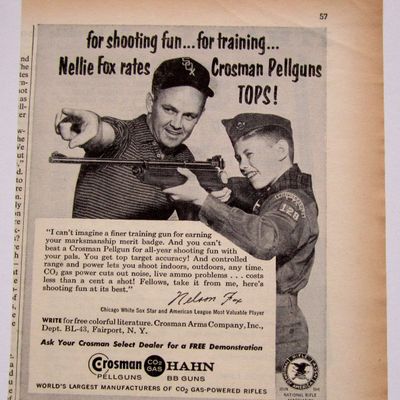 Vintage 1960 Crosman Hahn Pellguns With Nellie Fox