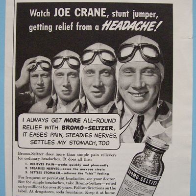 Vintage Ad: 1940 Bromo - Seltzer w/ Joe Crane