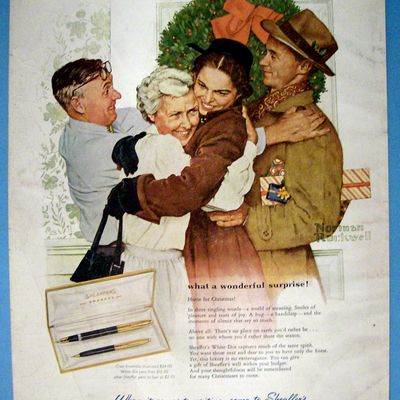1955 Sheaffer Pens By Norman Rockwell