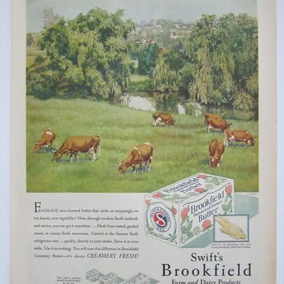 1929 Swift's Brookfield Butter With Cows