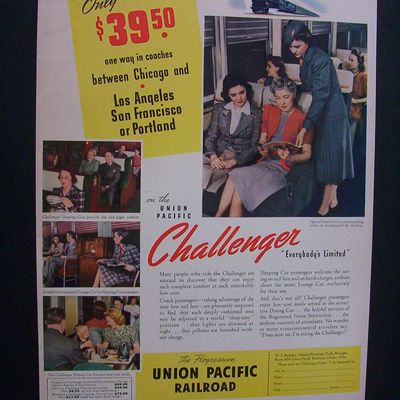 1941 Dual Ad: Union Pacific  & U.S. Rubber Co.