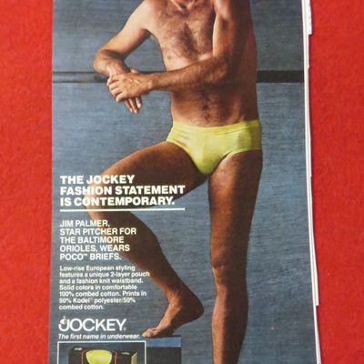 1980 Jockey Poco Underwear Briefs with Jim Palmer