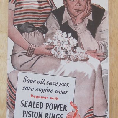 1942 Sealed Power Piston Rings w/Disappointed Couple