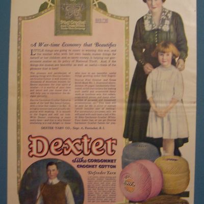 1918  Dexter Silko Cordonnet Crochet Cotton Yarn
