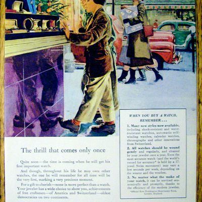 1948 Watchmakers of Switzerland w Boy Looking At Watch