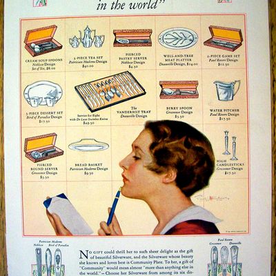 1930 Community Plate with 6 Different Styles