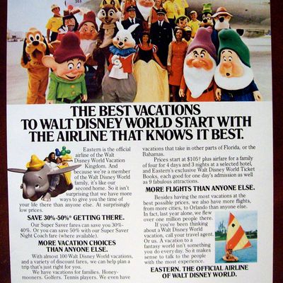 1978 Eastern Airline w/Walt Disney World's Mickey Mouse