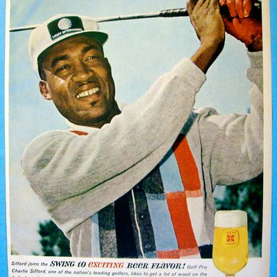 1963 Lucky Lager with Golf Pro Charlie Sifford