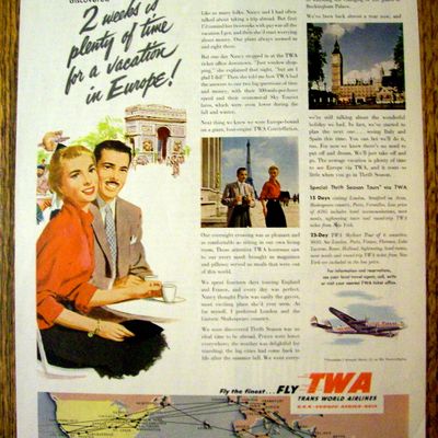 1953 Trans World Airlines TWA with Man & Woman