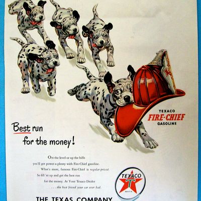 Vintage Ad: 1951 Texaco Gasoline with Dalmatians
