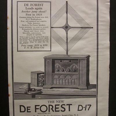 Vintage Ad: 1925 De Forest Radio  Co.