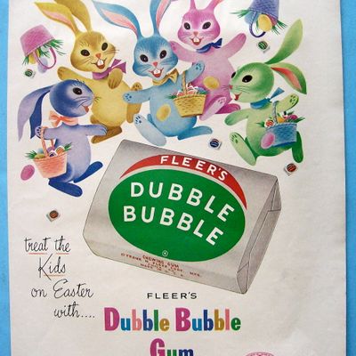 1953 Dubble Bubble Gum w/Five Easter Bunnies