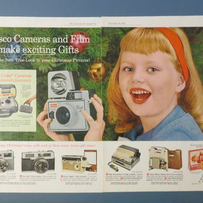 1962 Ansco Camera with Little Girl Holding Camera