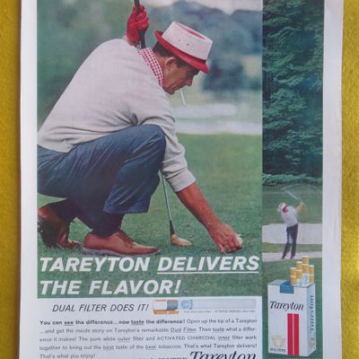 1961 Tareyton Cigarettes with Man Golfing & Smoking
