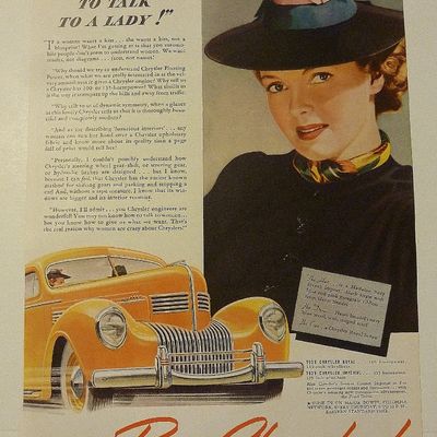 1939 Chrysler With Woman Smiling